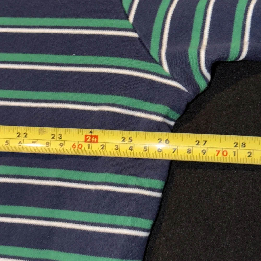 Ralph Lauren Polo Blue Green Striped Golf Yellow Pony Mens XXL